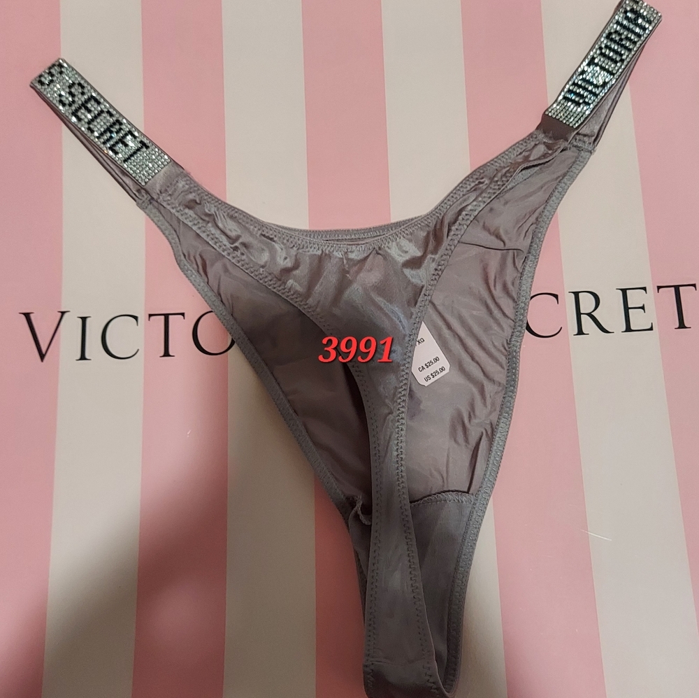 3 Victoria secret Bombshell Strap Thong size XL NWT - Picture 3 of 9